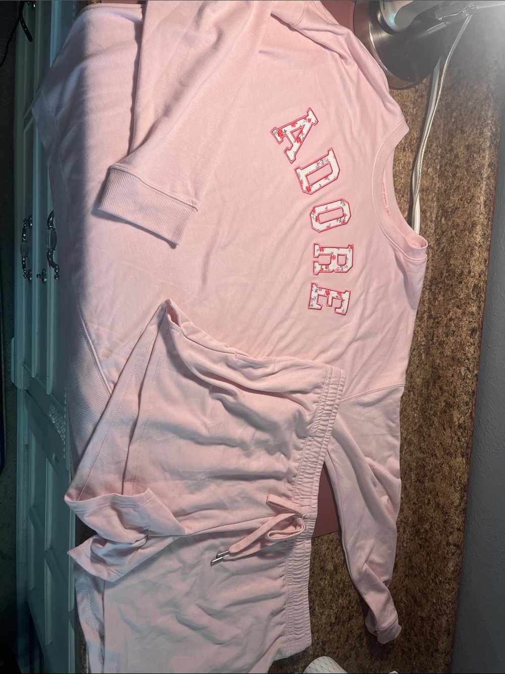 Adore Women's Pink Lounge Set – Soft Pullover & Shorts